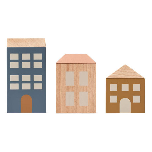 Liewood Village Häuser aus Holz - 3tlg. Set
