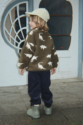 Konges Sløjd Jody Teddyjacke Dino Silhouette – Kinder Outfit