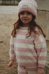 Softy Pullover für Kinder mit bonbonfarbenen Streifen