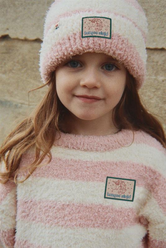 Konges Sløjd Softy Pullover Rosy Stripe kombiniert