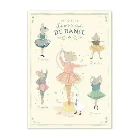 MOULIN ROTY Poster 5 Balletpositionen 50x70 cm - Nook' d' Mel - Kinder Concept Store