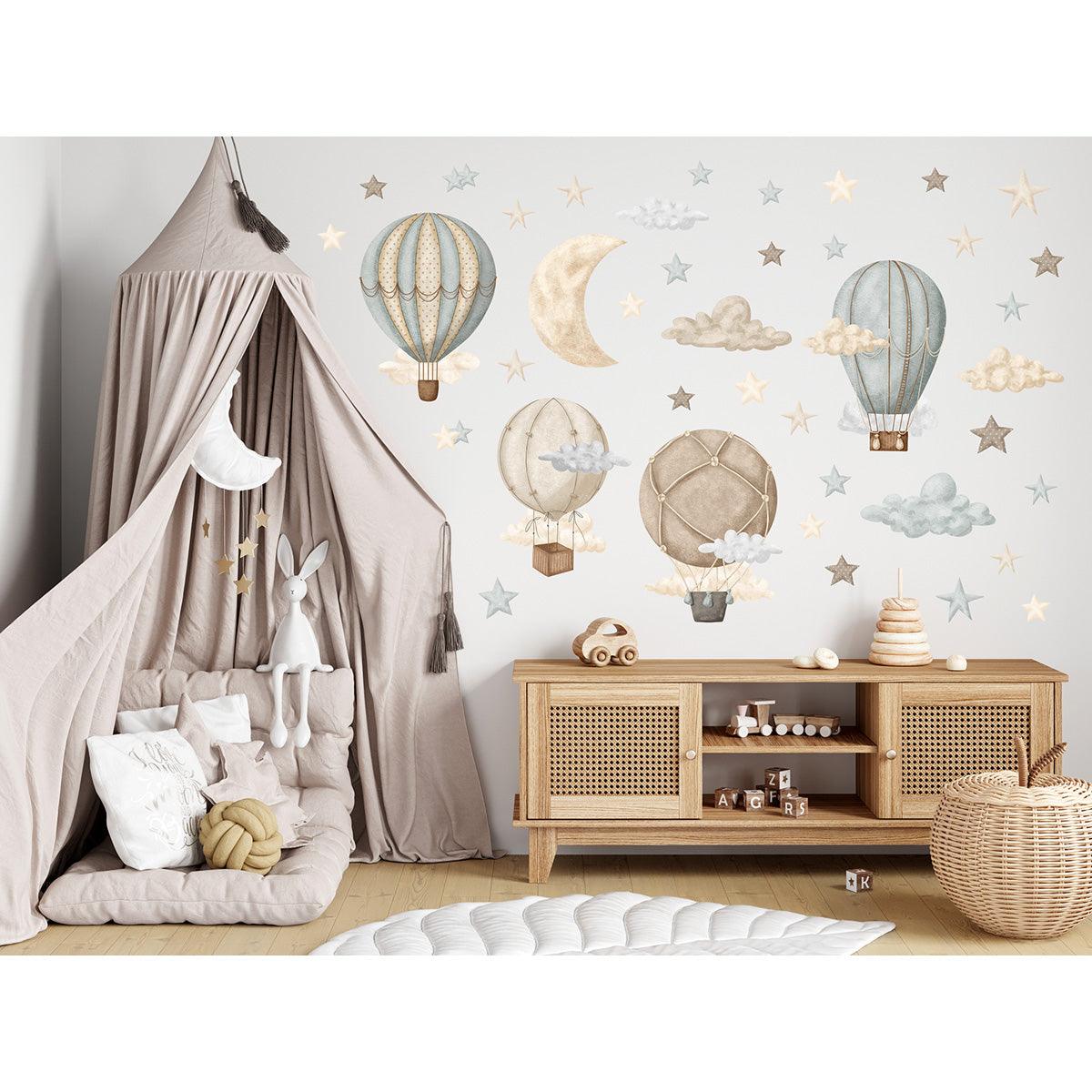 Wandtattoo Kinderzimmer - Heißluftballon - Nook' d' Mel - Kinder Concept Store