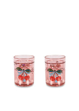 Konges Sløjd Glitzerbecher 2er Set "Cherry Bow" – Kinder Trinkbecher