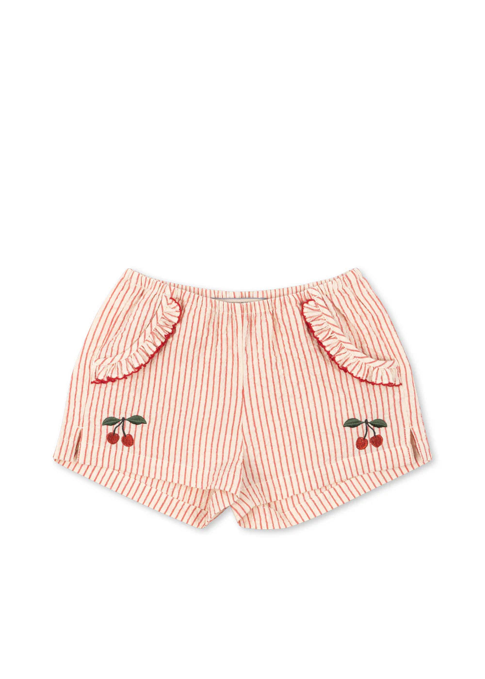 Konges Sløjd Kinder-Shorts mit Rüschen Ellie "Amour Stripe"