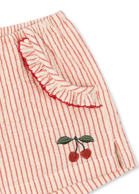 Konges Sløjd Kinder-Shorts mit Rüschen Ellie "Amour Stripe"