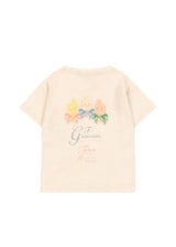 Konges Sløjd Era Kinder T-Shirt aus Bio-Baumwolle & Leinen "Ecru / Ghiacciolo"