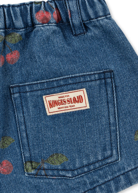 Konges Sløjd Kinder-Shorts Magot "Ma Grande Cerise Denim"