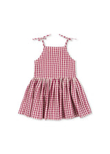 Konges Sløjd Kleid Isotta "Raspberry Check" – Kariertes Sommerkleid aus Bio-Baumwolle