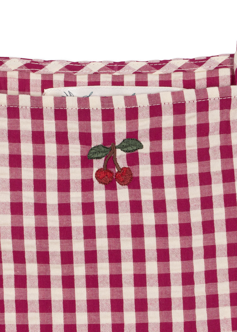 Konges Sløjd Kleid Isotta "Raspberry Check" – Kariertes Sommerkleid aus Bio-Baumwolle