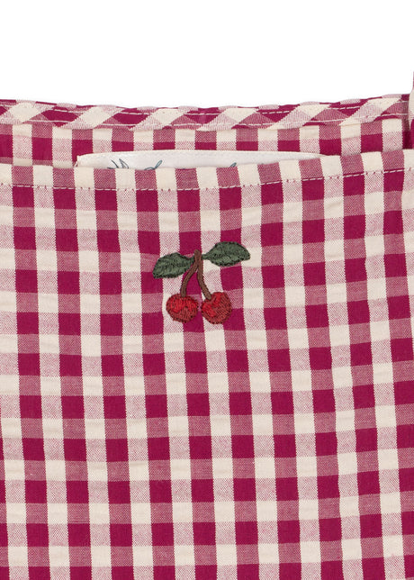 Konges Sløjd Kleid Isotta "Raspberry Check" – Kariertes Sommerkleid aus Bio-Baumwolle