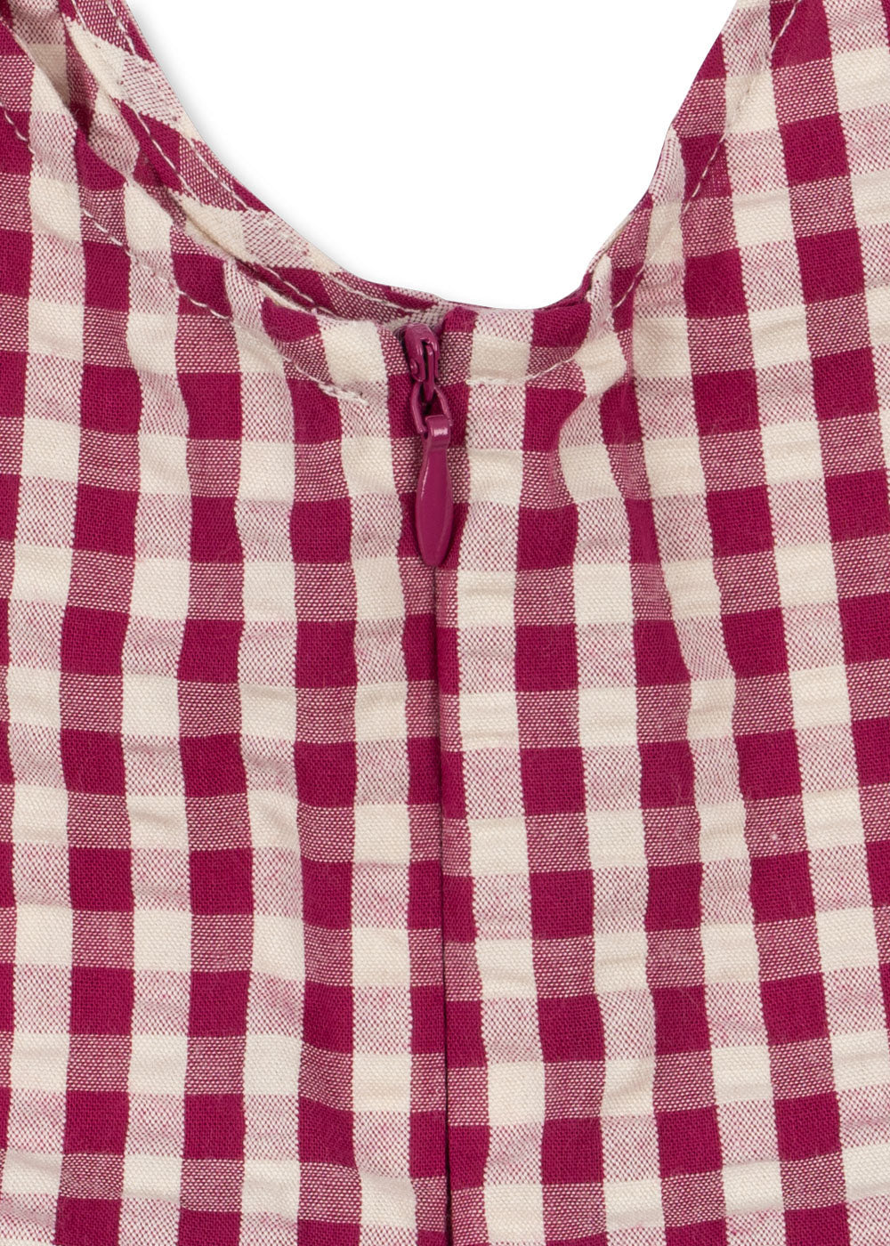 Konges Sløjd Kleid Isotta "Raspberry Check" – Kariertes Sommerkleid aus Bio-Baumwolle