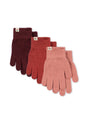 Konges Sløjd Filla Kinderhandschuhe 3er-Pack Rose Mix für 5–8 Jahre