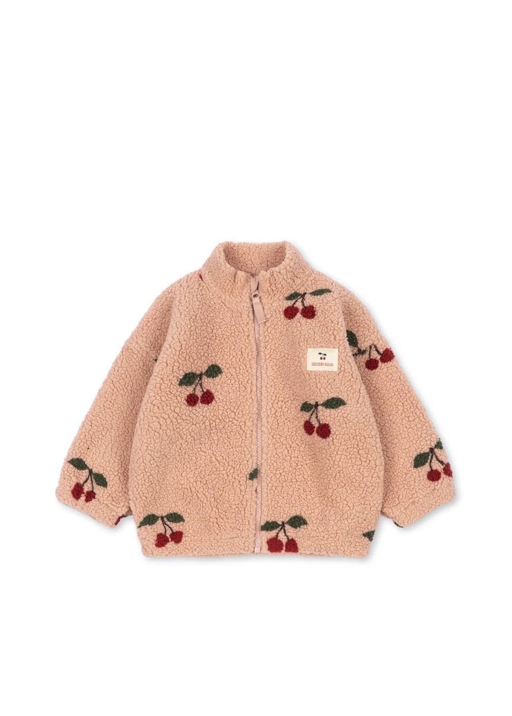 Konges Sløjd Jody Teddyjacke Ma Grande Cerise Blush – Kinder Fleecejacke
