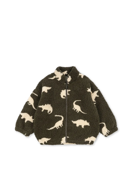 Konges Sløjd Jody Teddyjacke Dino Silhouette – Kinder Fleecejacke