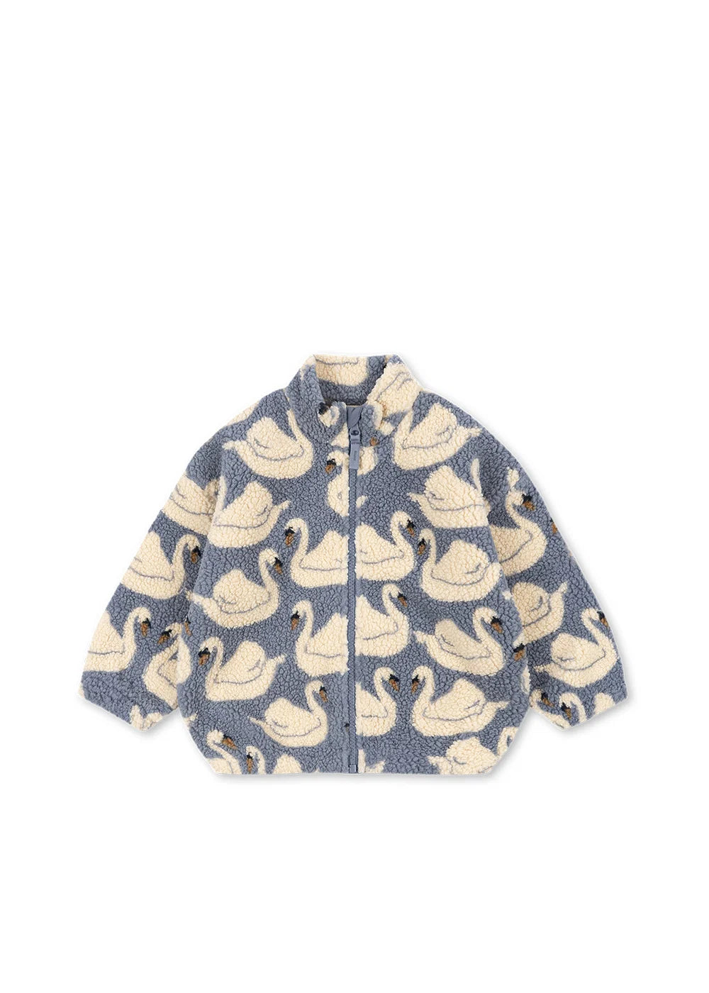 Konges Sløjd Jody Teddyjacke Swan für Kinder – Vorderansicht