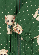 Konges Sløjd Juno Bomberjacke Dot Miao Verde – Detailansicht