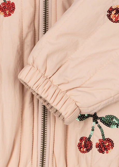 Konges Sløjd Juno Pailletten-Bomberjacke Cameo Rose – Detailansicht
