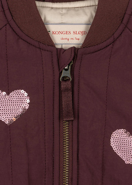 Konges Sløjd Juno Pailletten-Bomberjacke für Kinder „Decadent Chocolate“