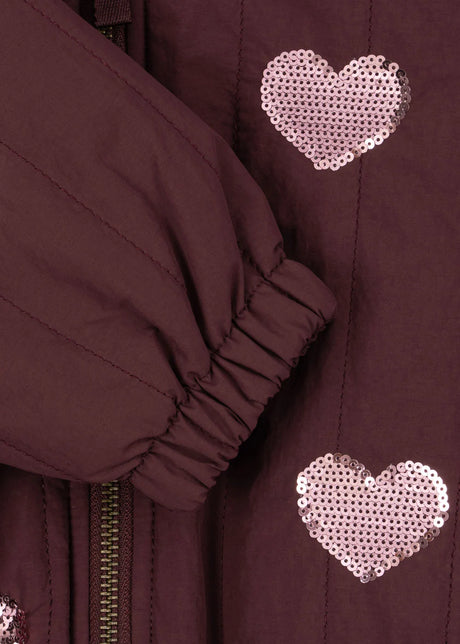 Konges Sløjd Juno Pailletten-Bomberjacke für Kinder „Decadent Chocolate“