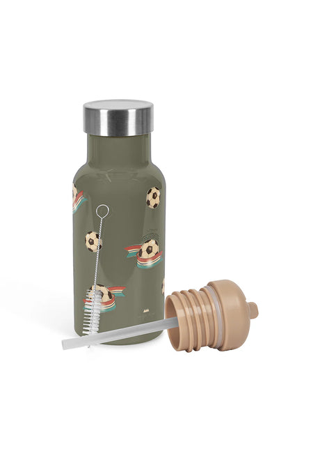 Konges Sløjd Thermo Trinkflasche für Kinder – 350 ml "Green/kick it"