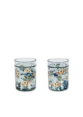 Konges Sløjd Glitzerbecher für Kinder im 2er-Pack – Off White/Kick It