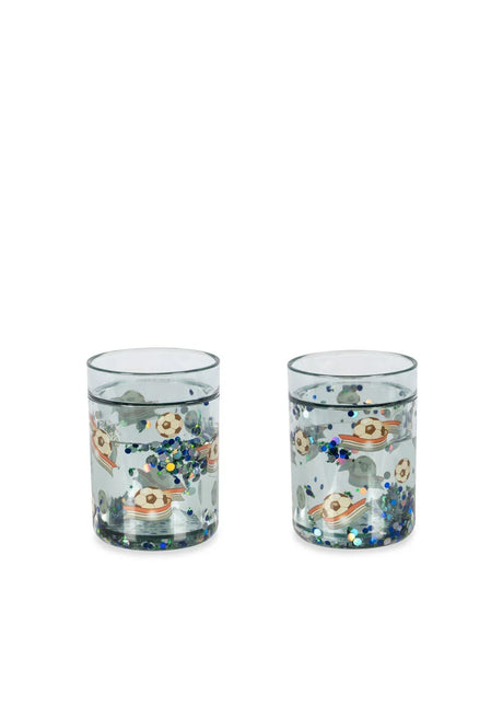 Konges Sløjd Glitzerbecher für Kinder im 2er-Pack – Off White/Kick It