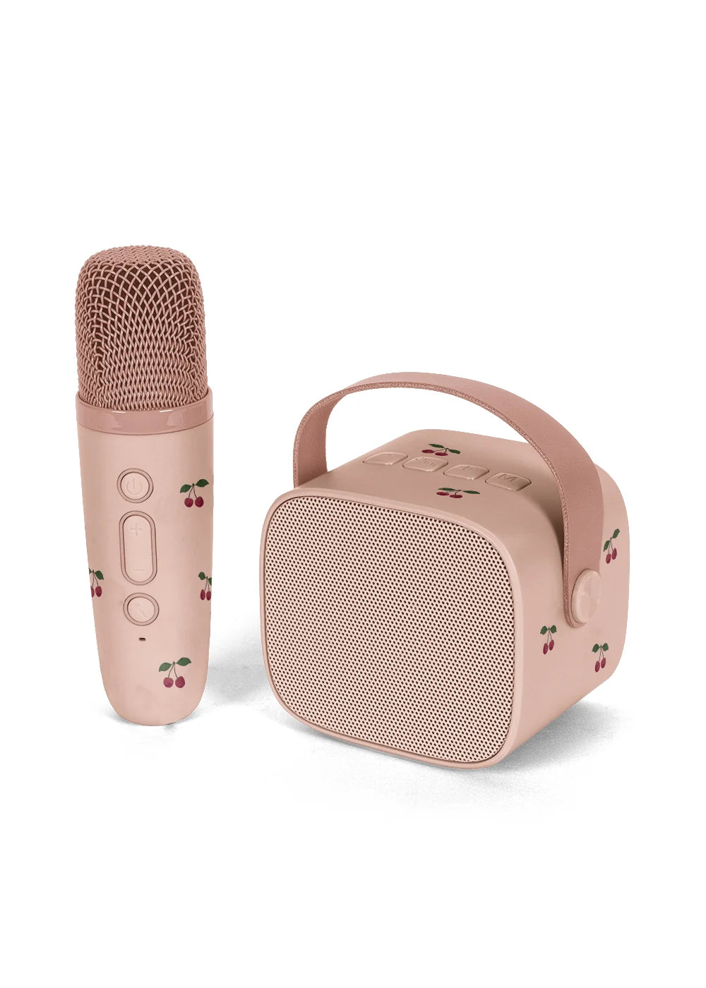 Konges Sløjd Karaoke-Set für Kinder im Cherry-Design mit Mikrofon und Lautsprecher – Verpackungsansicht