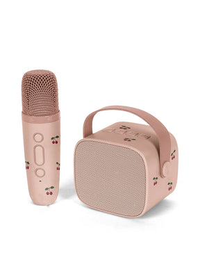 Konges Sløjd Karaoke-Set für Kinder im Cherry-Design mit Mikrofon und Lautsprecher – Verpackungsansicht