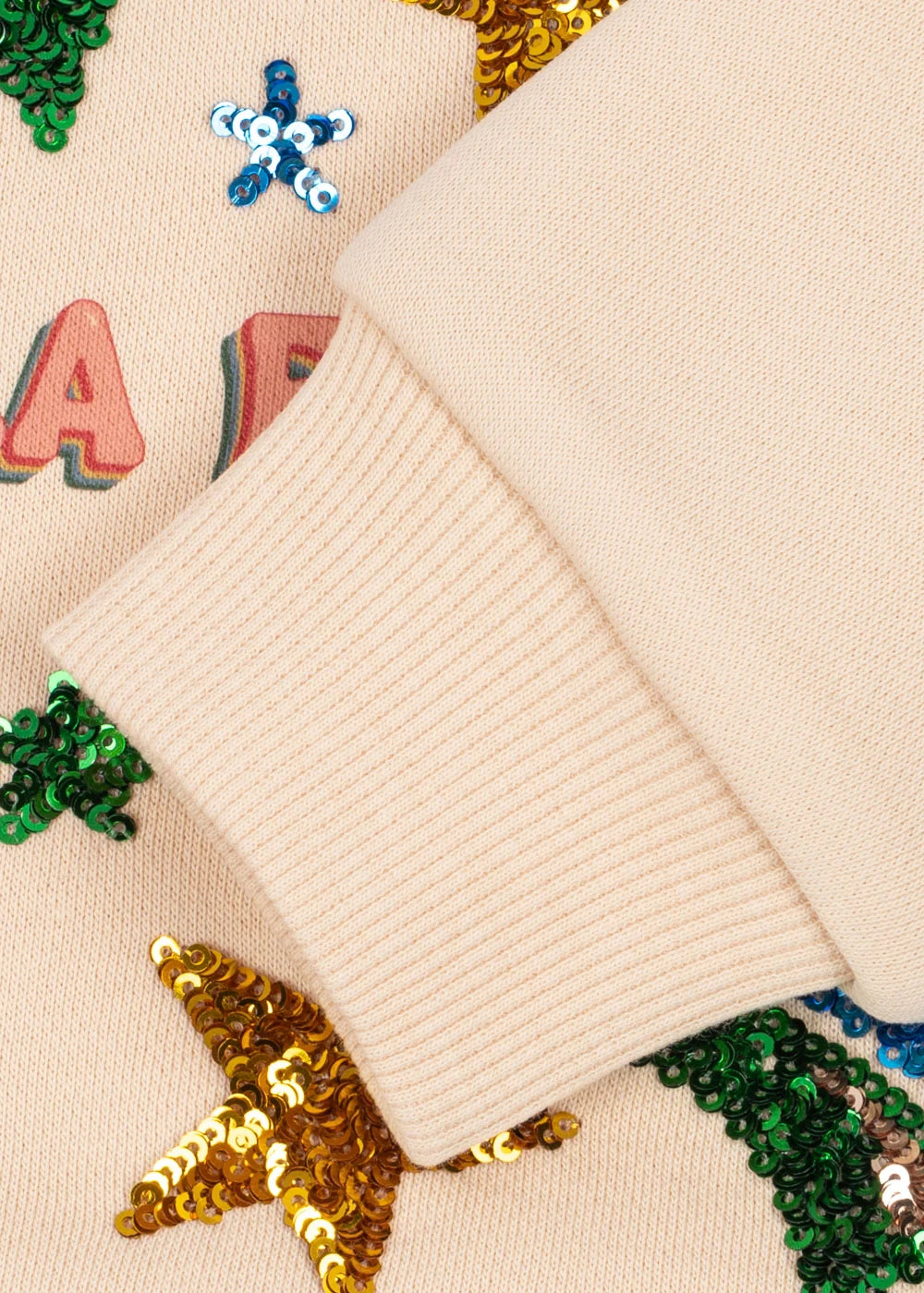 Konges Sløjd Lou Pailletten-Sweatshirt Buttercream – Ansicht