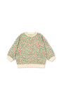 Konges Sløjd Loupy Sweatshirt für Kinder im Design Carlie Verde – Vorderansicht