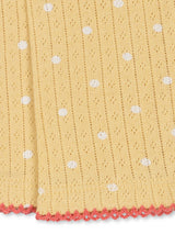 Konges Sløjd Kinderleggings Dot Golden mit Pointelle-Muster