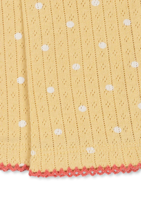 Konges Sløjd Kinderleggings Dot Golden mit Pointelle-Muster
