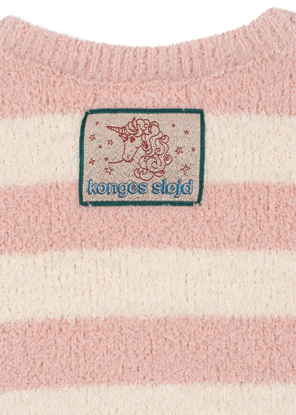 Flauschiger Kinderpullover Rosy Stripe von Konges Sløjd