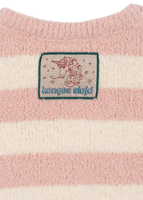 Flauschiger Kinderpullover Rosy Stripe von Konges Sløjd