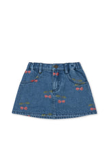 Konges Sløjd Rock Magot "Ma Grande Cerise"  – Kinder Denim Rock aus Bio-Baumwolle