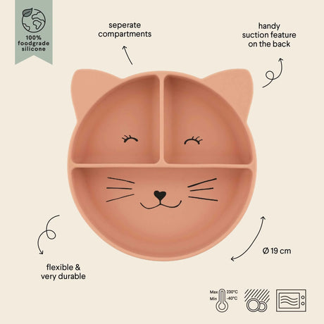 TRIXIE Silikon-Esslernteller mit Saugnapf - Mrs. Cat - Nook' d' Mel - Kinder Concept Store