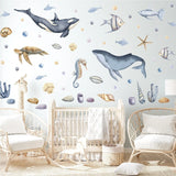 Wandtattoo Kinderzimmer - Meerestiere