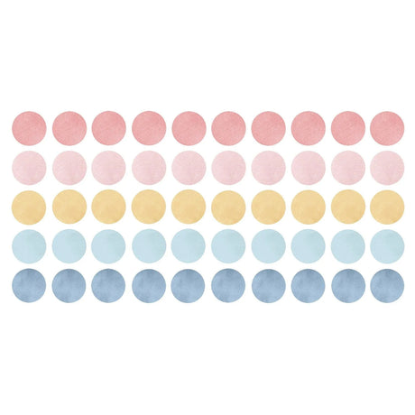 Wandtattoo Kinderzimmer - Punkte Pink / Blau 50 Stk