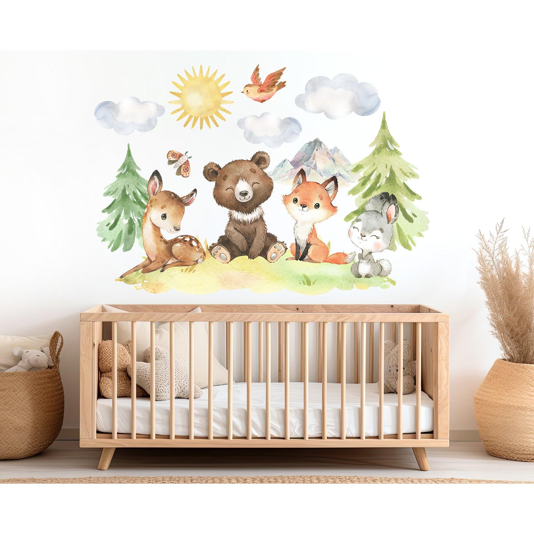 Wandtattoo Kinderzimmer - Waldtierbabys
