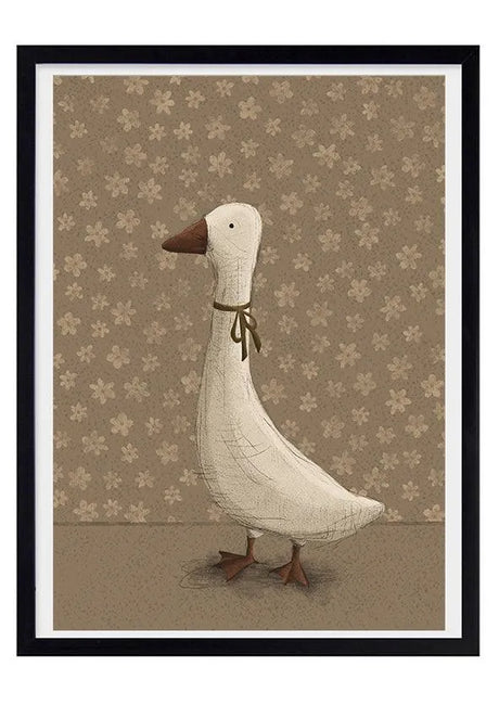 OliOli Vintage Poster Die Gans mit Blumen