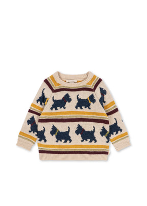 Konges Sløjd Belou Strickpullover für Kinder „Piccolo Scottie“ – Vorderansicht