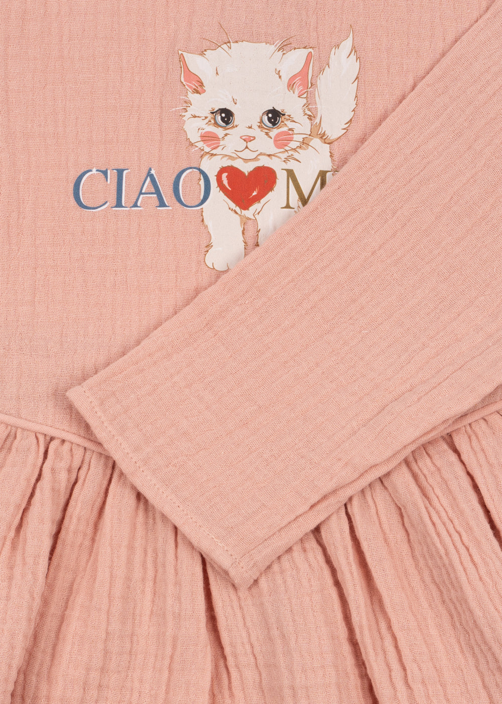 Konges Sløjd Coco Miao Kleid Evening Sand – Musselinstoff und Knöpfe