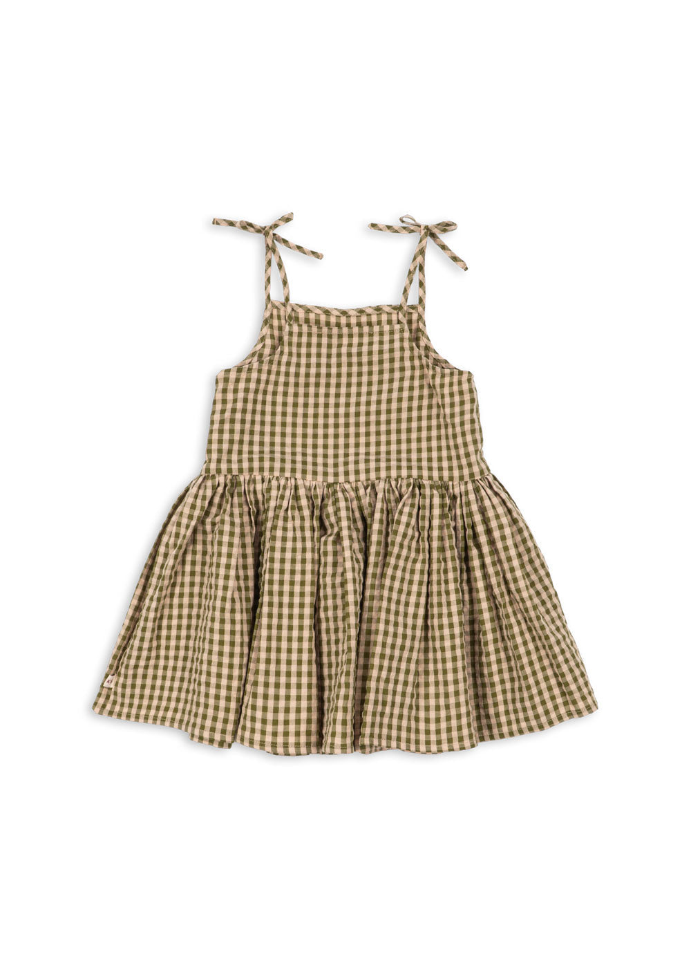 Konges Sløjd Kim Isotta Kleid Avocado Check – Rückansicht