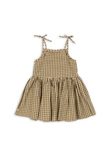 Konges Sløjd Kim Isotta Kleid Avocado Check – Rückansicht