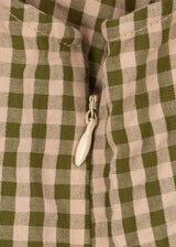 Konges Sløjd Kim Isotta Kleid Avocado Check – Seersucker-Detail