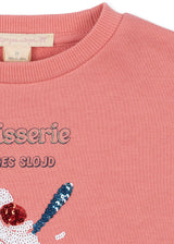 Konges Sløjd Lou Pailletten-Sweatshirt „Peach Blossom“ – Produktansicht 3