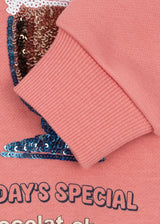 Konges Sløjd Lou Pailletten-Sweatshirt „Peach Blossom“ – Produktansicht 5