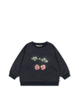 Konges Sløjd Lou Punkte-Pailletten-Sweatshirt für Kinder „Dot Tout Petite“ – Vorderansicht