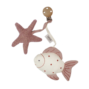 Kinderwagenkette Fisch und Seestern – Njord - Pearl Blush - Nook' d' Mel