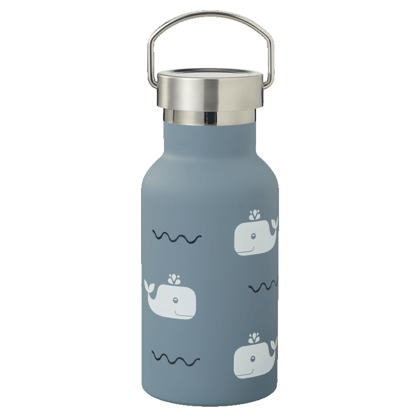 Wasserflasche / Thermosflasche 350 ml - Wal von Fresk mit normalen Deckel